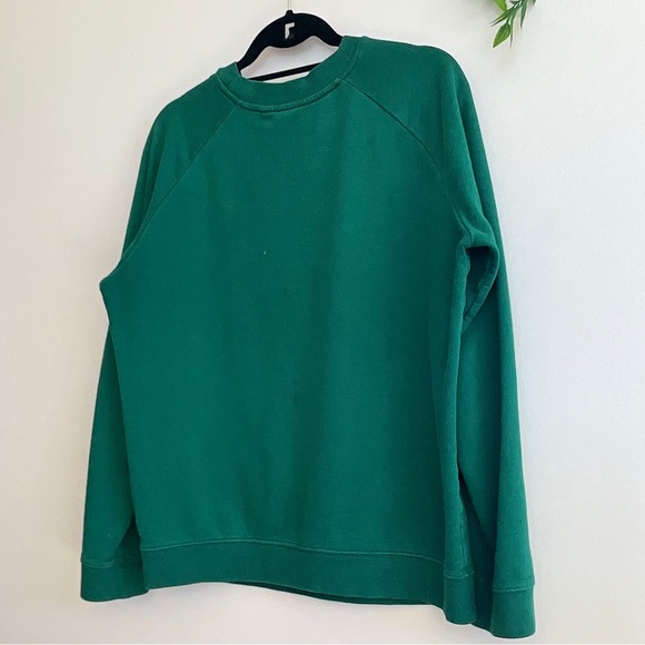 SWEATSHIRT ADIDAS TREFOIL CREWNECK in Collegiate Green Small - Picture 9 of 12